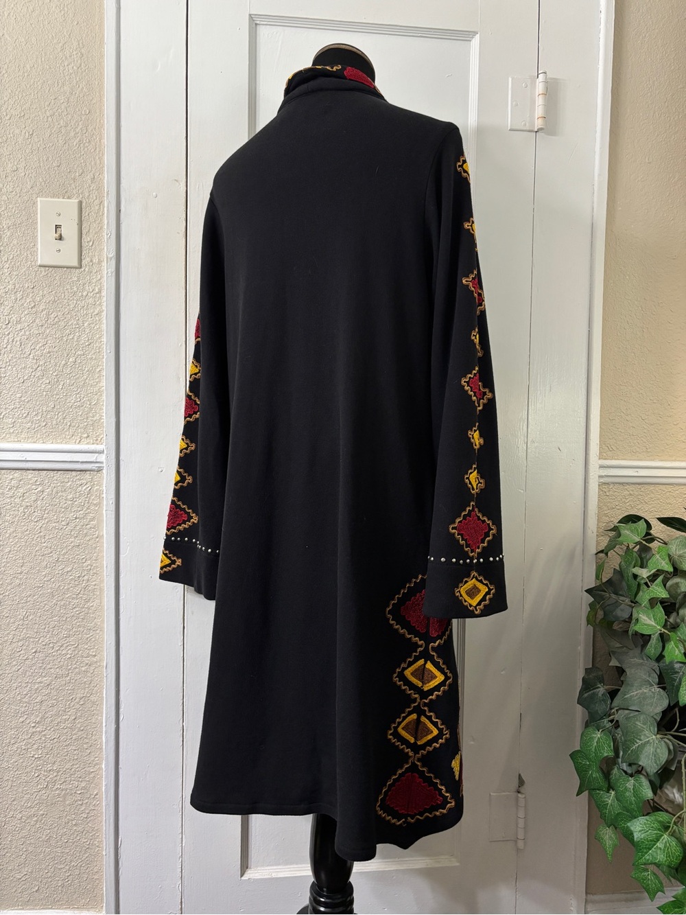 Vintage Collection Wildfire Embroidered Duster Sweater Cardigan - Picture 15 of 16